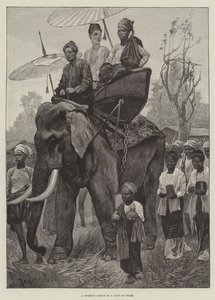 एक बर्मी राजकुमार राज्य की यात्रा पर